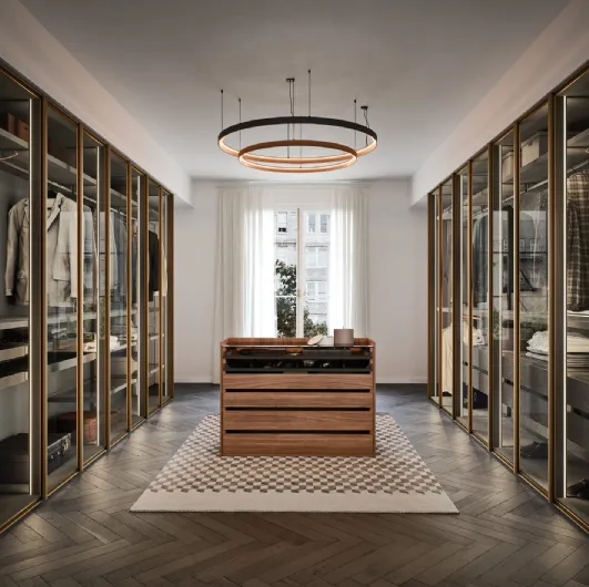 Perry wardrobe with Novamobili glass door.
