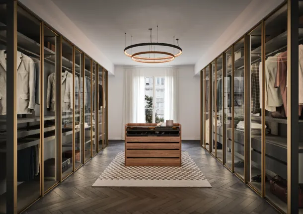 Perry wardrobe with Novamobili glass door.