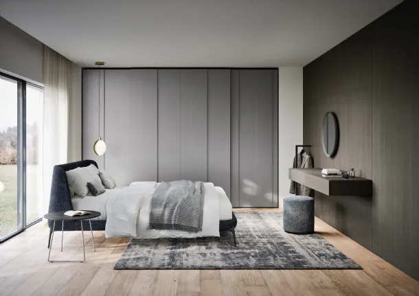 Plissé sliding wardrobe by Novamobili