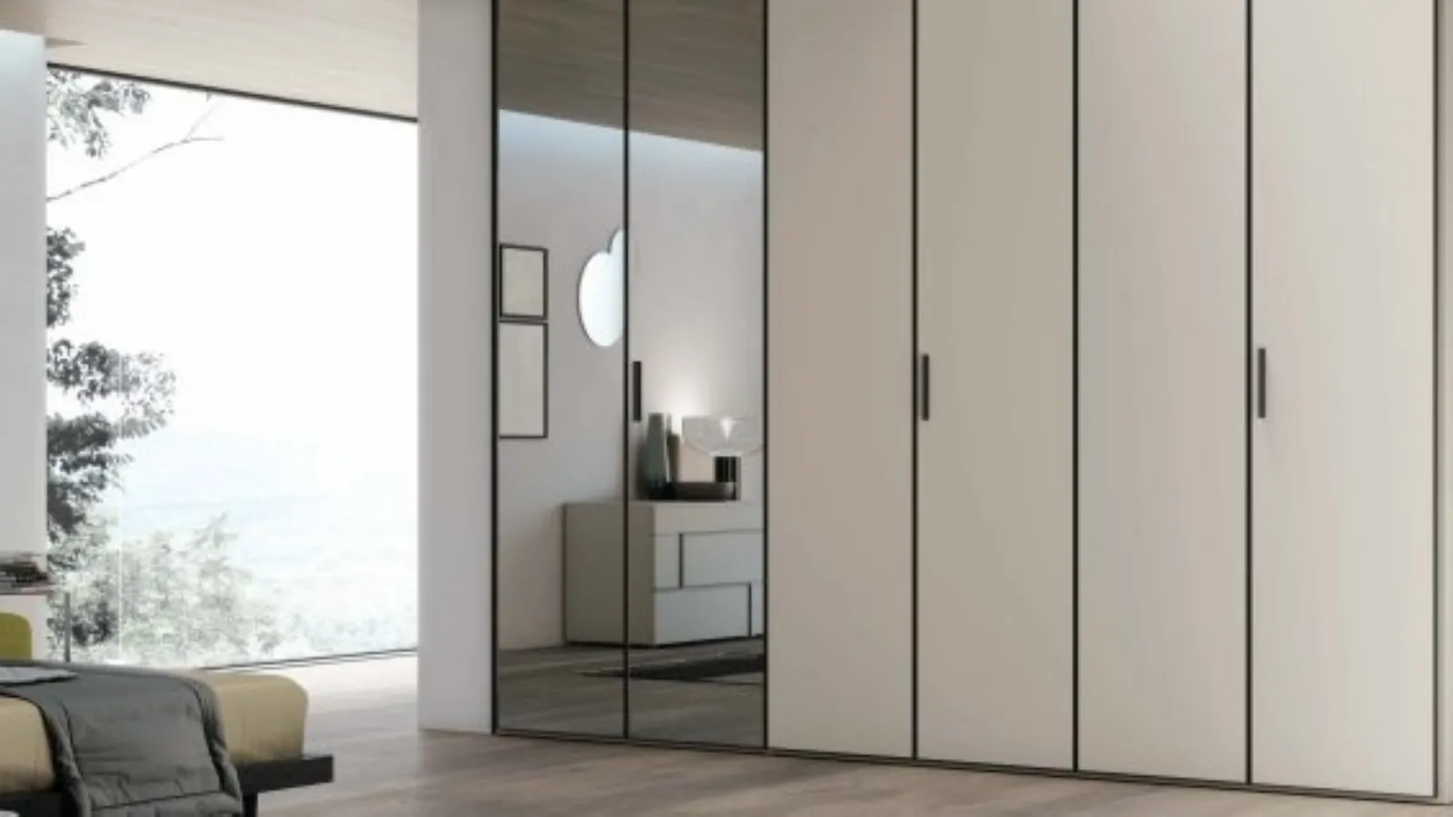 Satin glass wardrobe Profile by Tomasella.