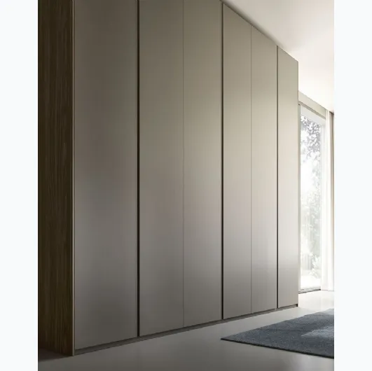 Wardrobe with swinging doors Quadro Gola finish grey by S75.