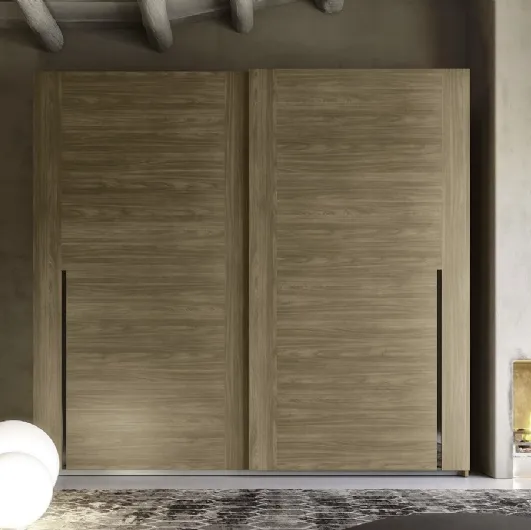 Wardrobe with sliding doors S40 Maxi in walnut finish S75