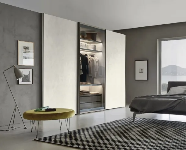 Sliding wardrobe Scrigno Materico by Sangiacomo.