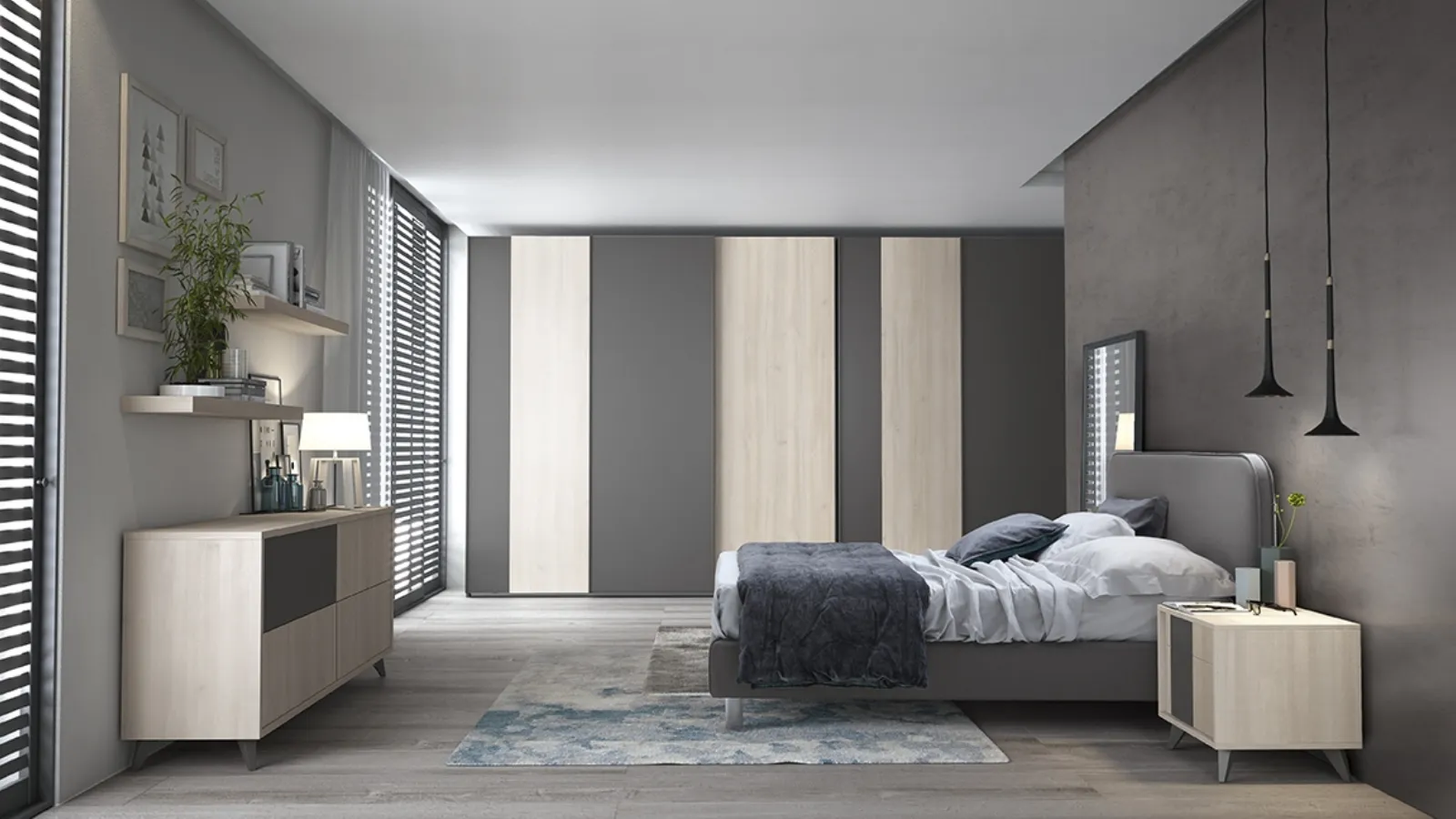 Wardrobe Sector and Linear A06 by Colombini Casa.
