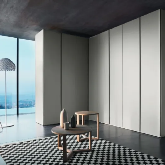 Sinua Matte Lacquered Two-sided Angled Wardrobe by Sangiacomo