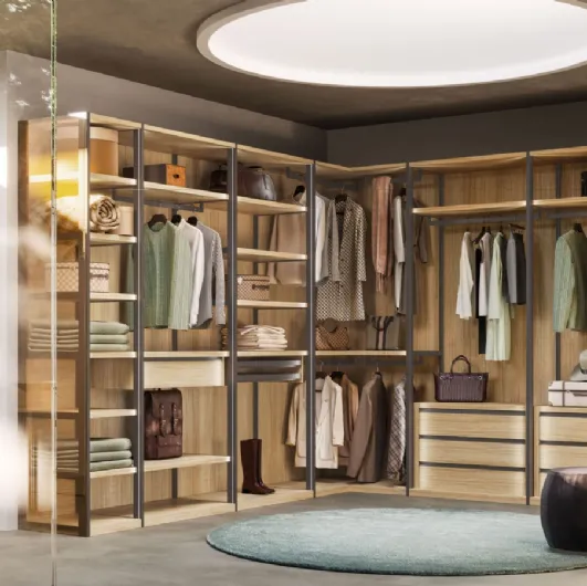 Skeletro wardrobe in oak materic by Orme.