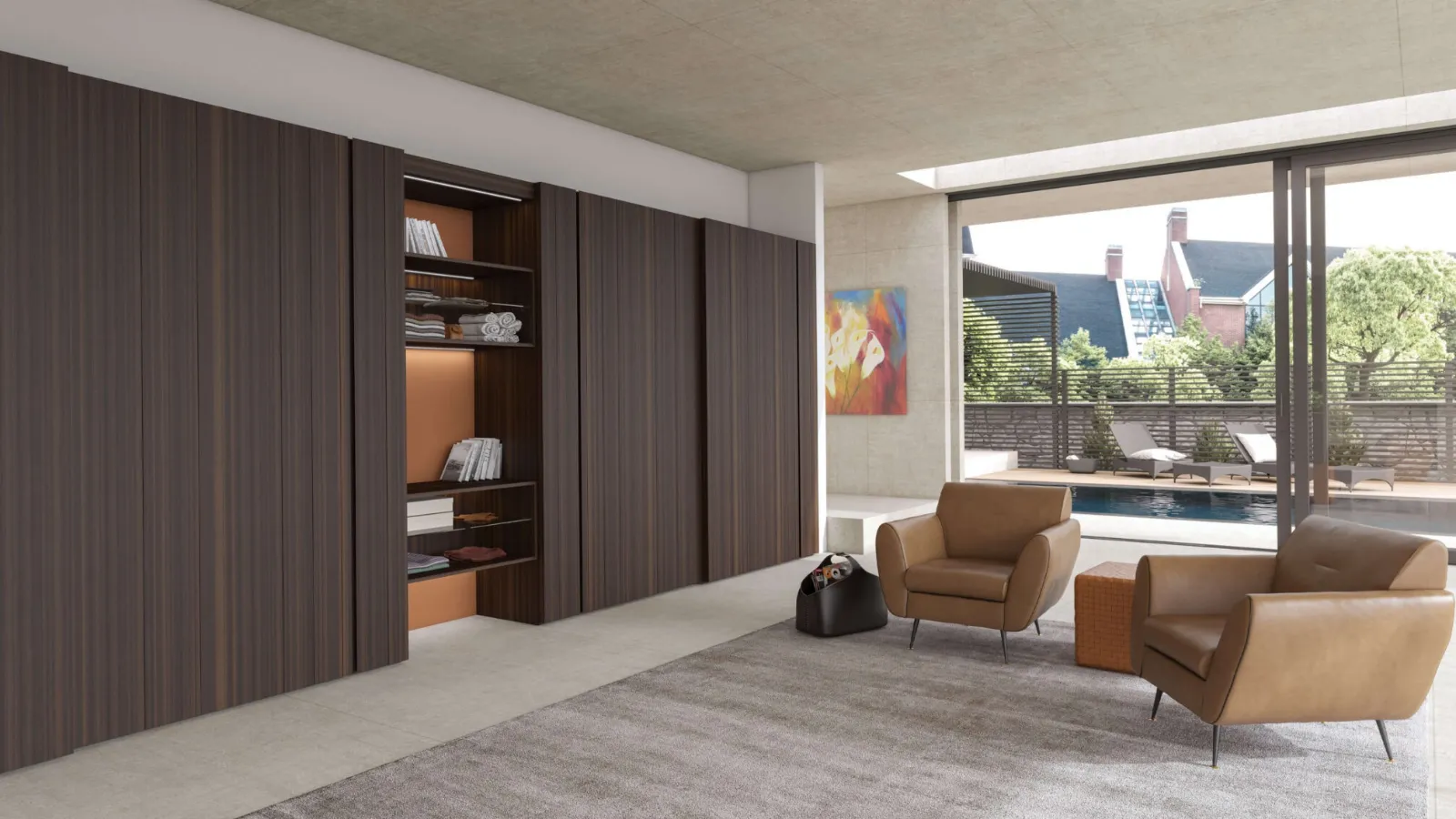 Wardrobe with sliding doors Sketch by Presotto