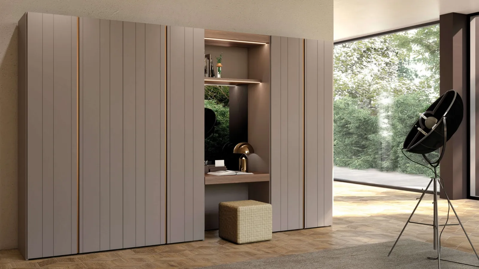 Wardrobe with swing doors Sketch by Presotto