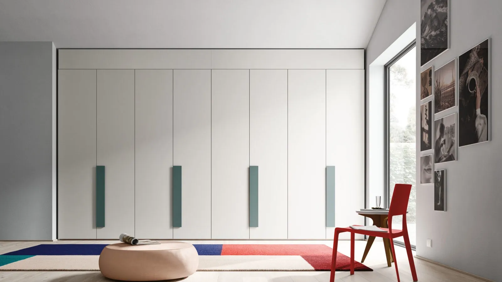 Custom made wardrobe with hinged doors Stilo by Orme.