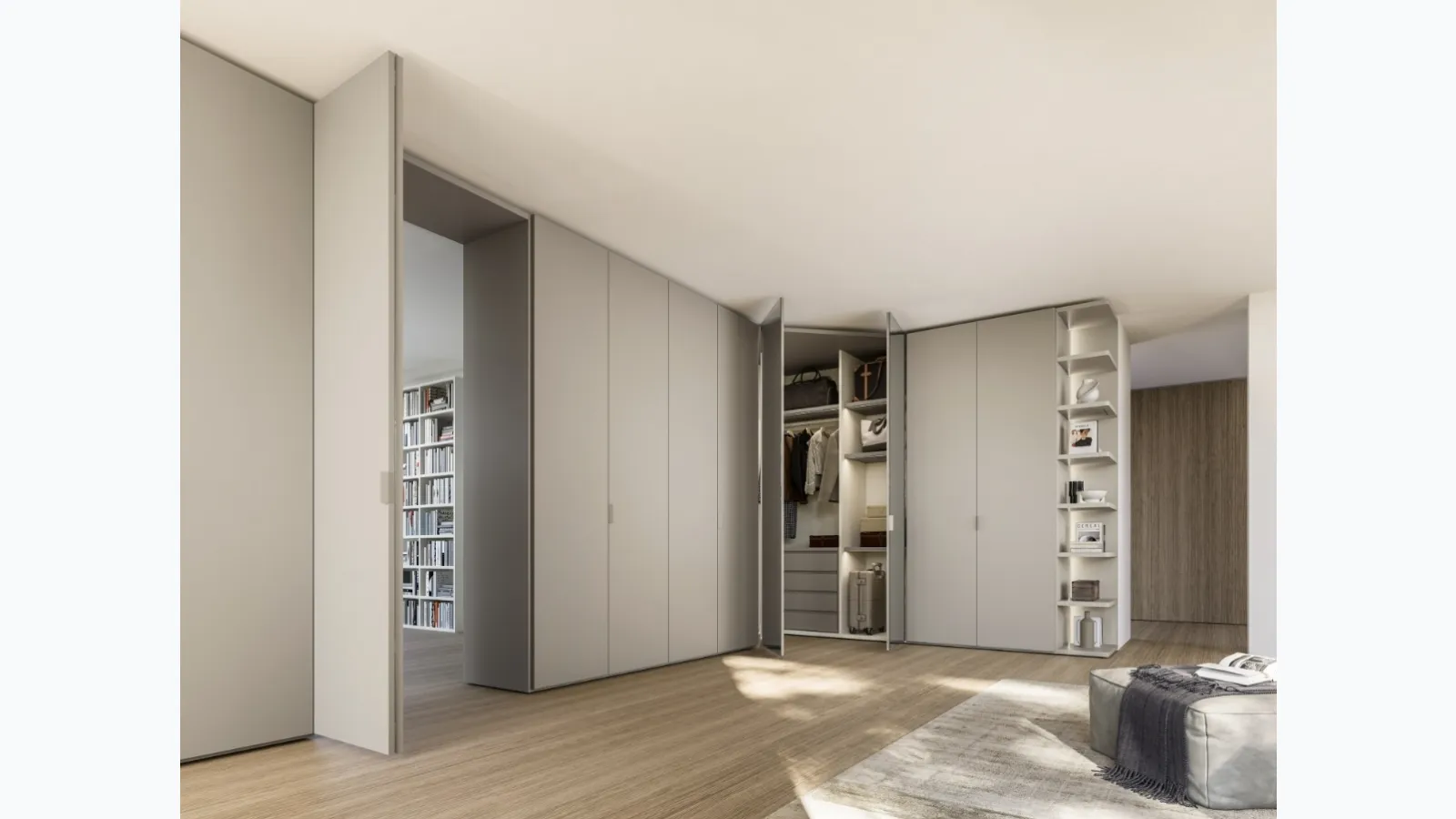 Sangiacomo Smooth Door Corner Terminal Wardrobe