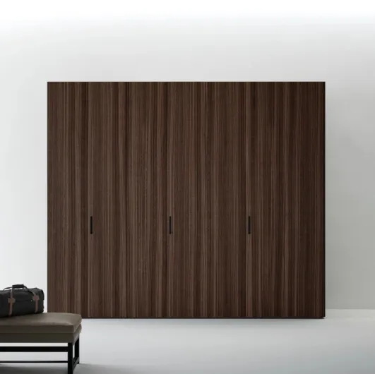 Freedhome Terminal wardrobe with hinged doors in eucalyptus by Caccaro.