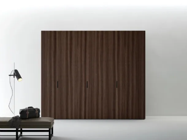 Freedhome Terminal wardrobe with hinged doors in eucalyptus by Caccaro.