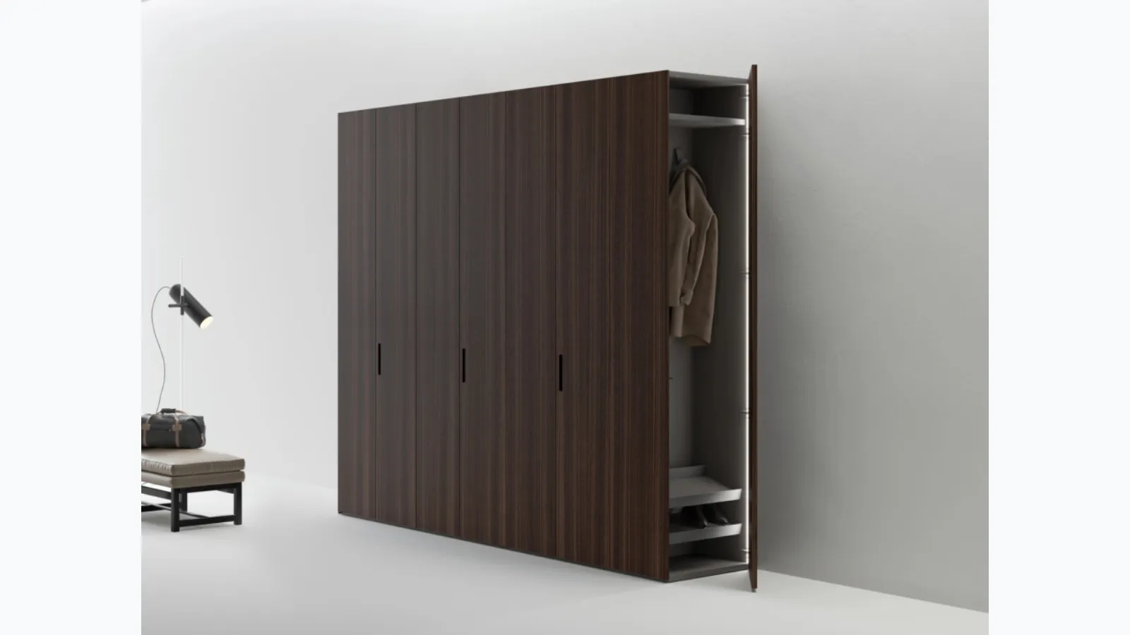 Freedhome Terminal wardrobe with swing doors by Caccaro.