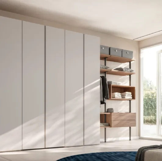 Wardrobe with swing doors Tratto + Pole 30 cabin by Orme.