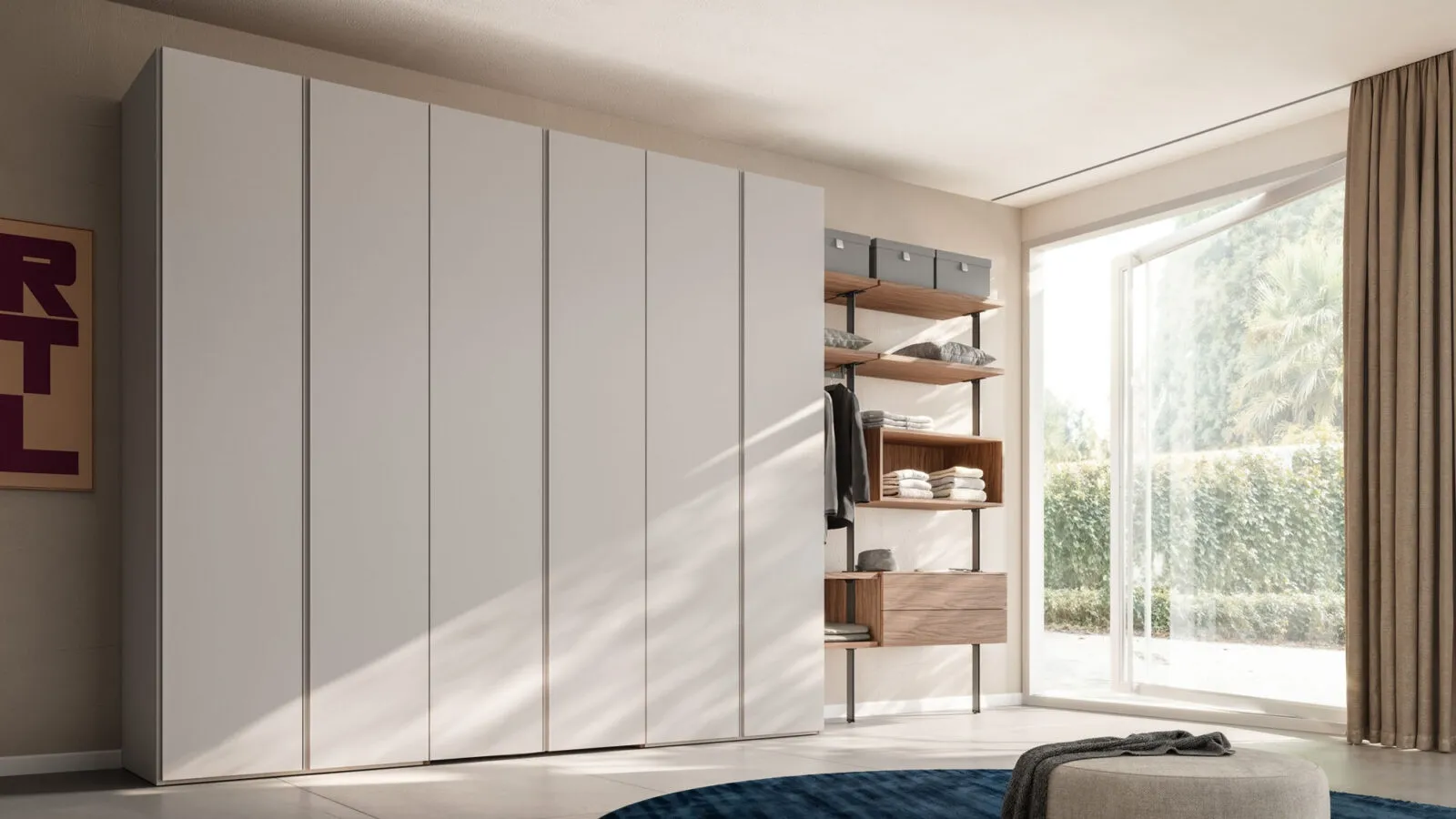 Wardrobe with swing doors Tratto + Pole 30 cabin by Orme.