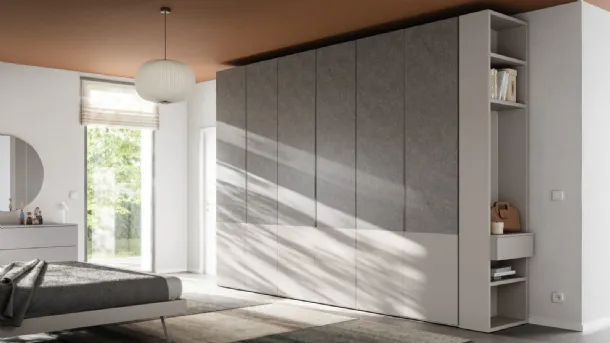 Wardrobe with swing doors Tratto Up 32 by Orme