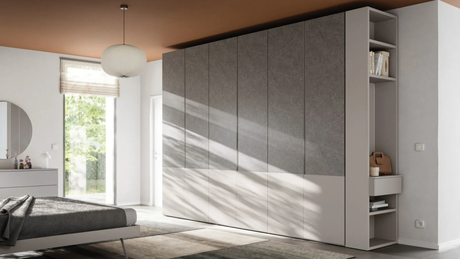 Wardrobe with swing doors Tratto Up 32 by Orme