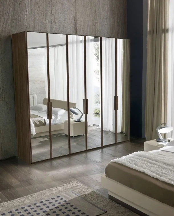 Wardrobe with swing doors and mirrored Trend 20 by S75.