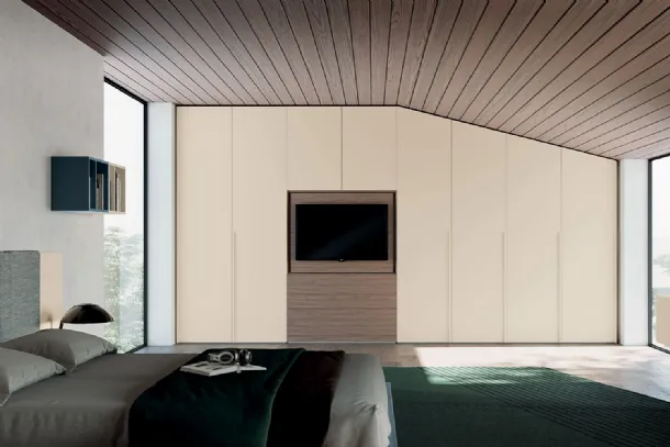 Custom wardrobe for mansard W23 06 by Clever