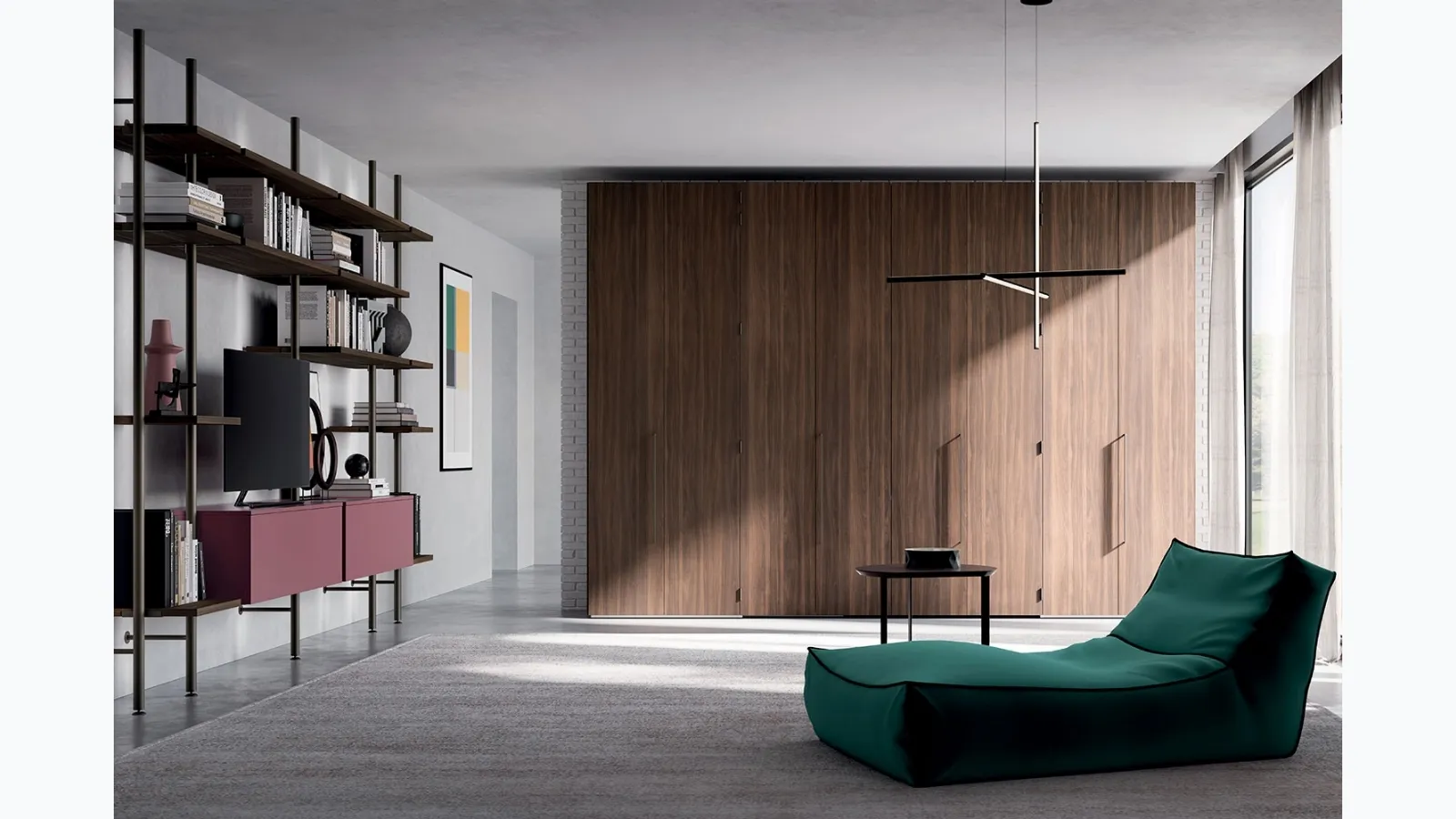 Wardrobe with hinged and folding doors W23 08 by Clever.