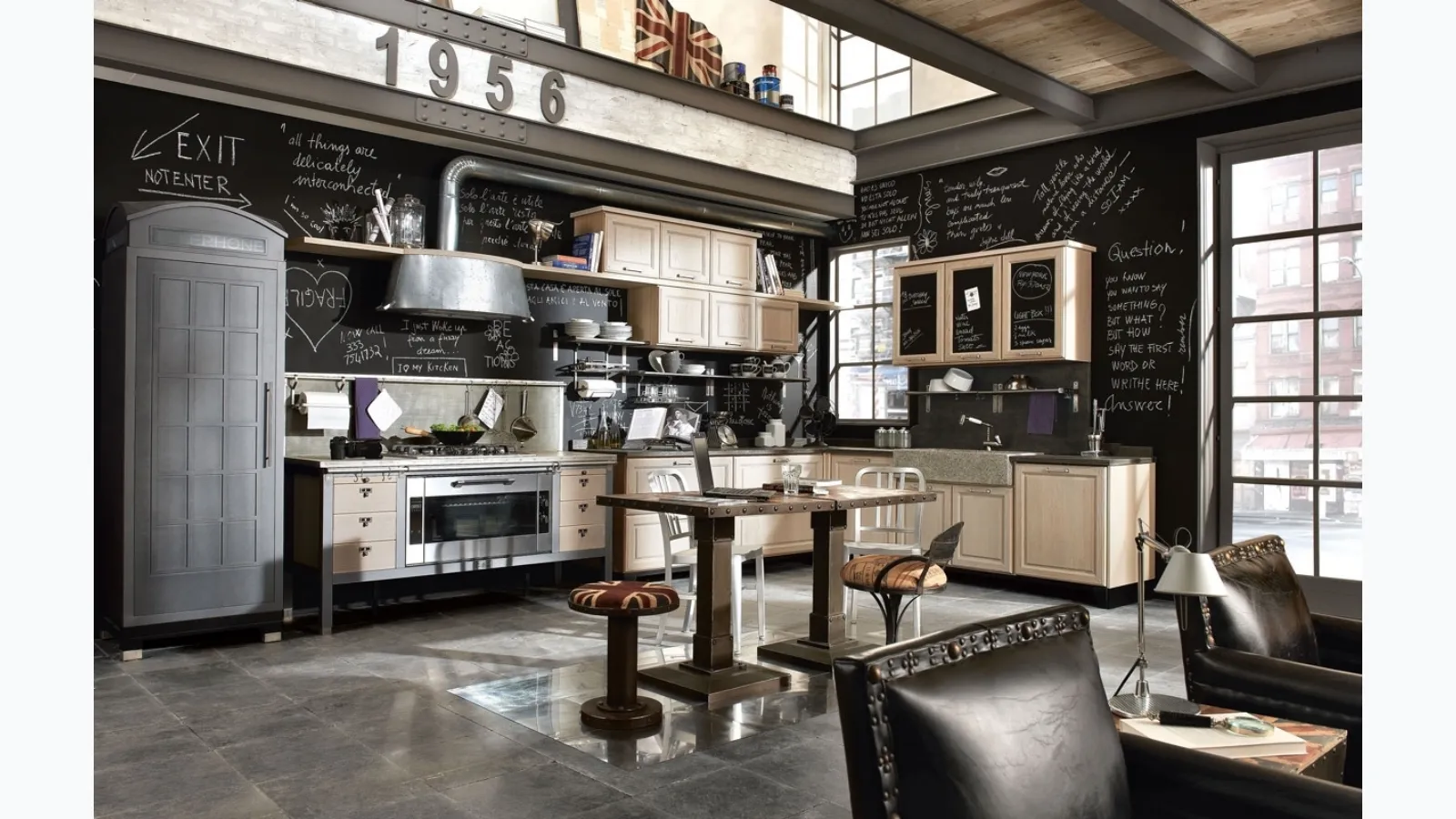 Classic 1956 Angled Kitchen by Marchi