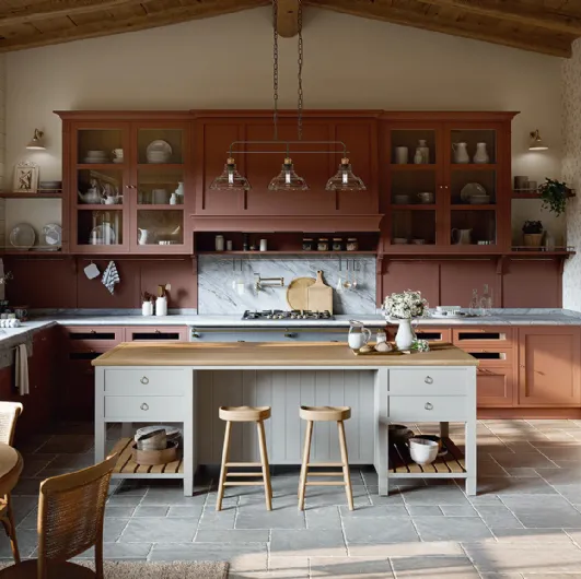Corner Classic kitchen Adalise in lacquered wood by Marchi.