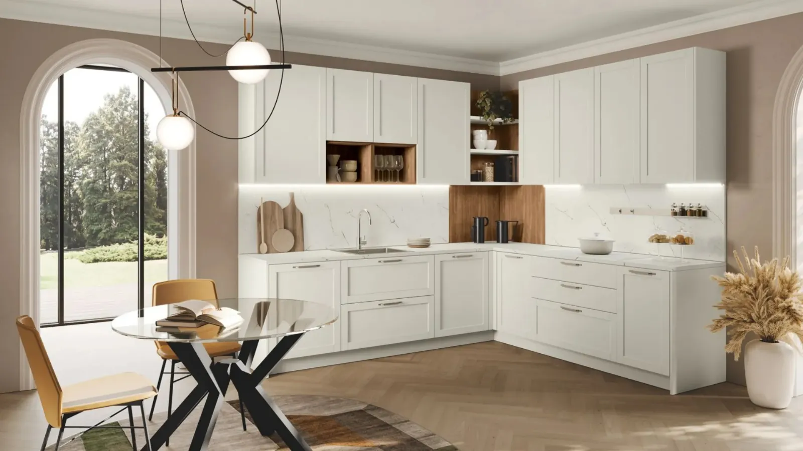 Classic corner kitchen Art-Sveva 02 by Stosa