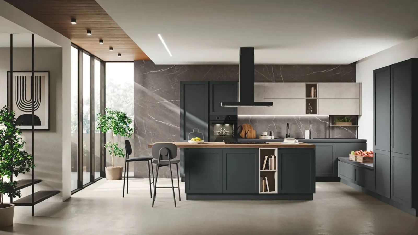 Classic kitchen on Stosa's Art-Sveva 03 island