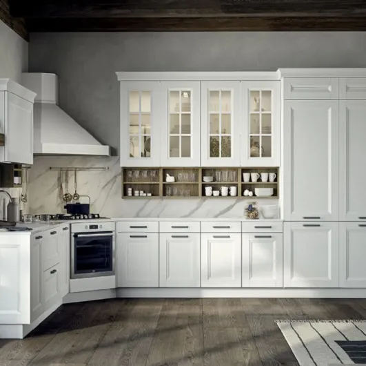 Classic corner kitchen Asia 02 by Forma Cucine.
