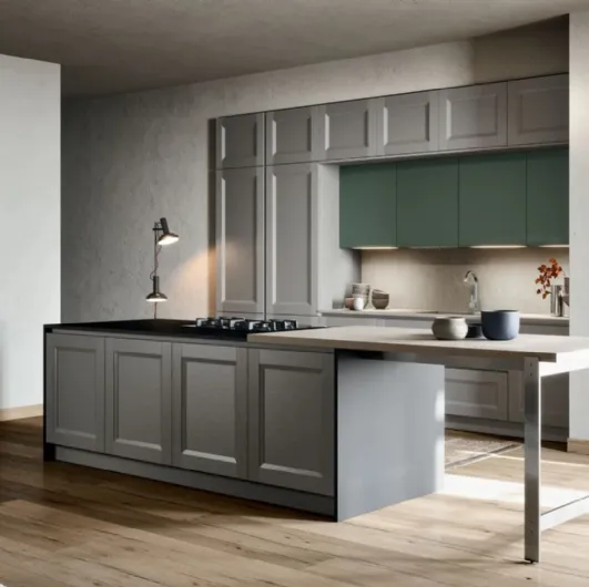 Classic kitchen with Asia 04 island by Forma Cucine.