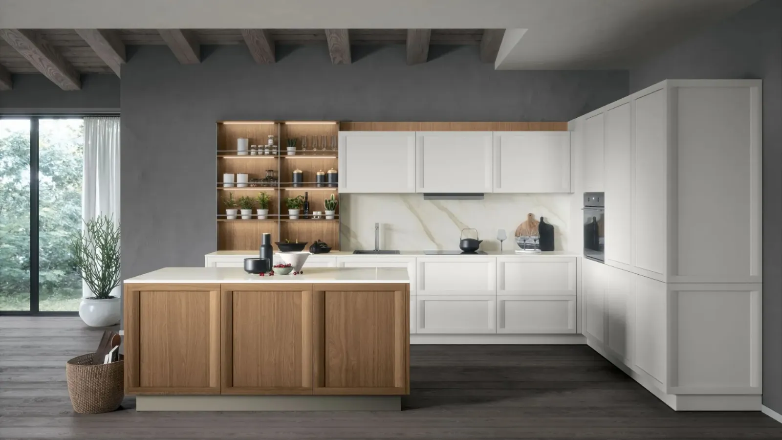 Classic kitchen with Bellaria 04 island by Forma Cucine