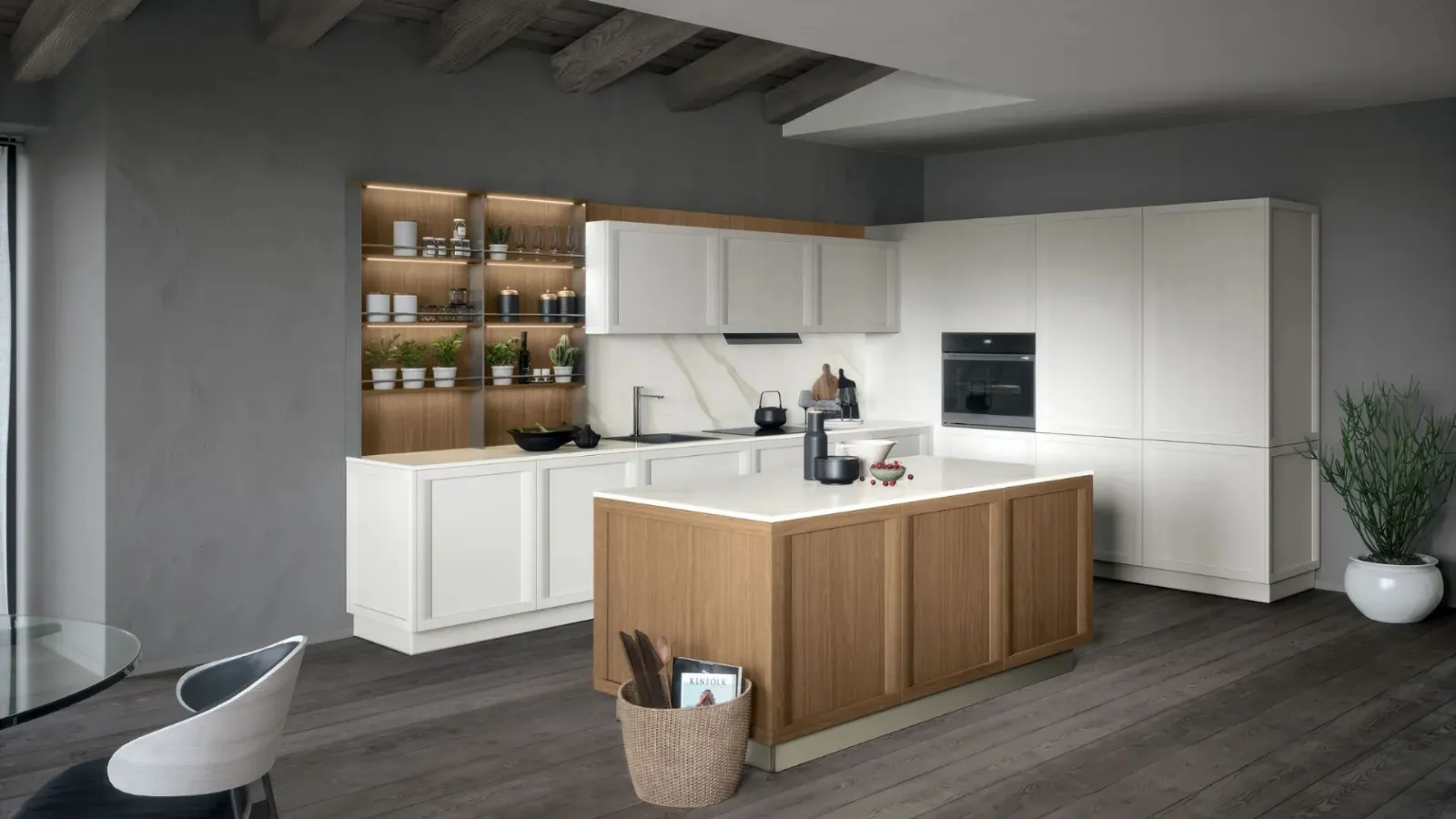 Classic kitchen with Bellaria 04 island by Forma Cucine