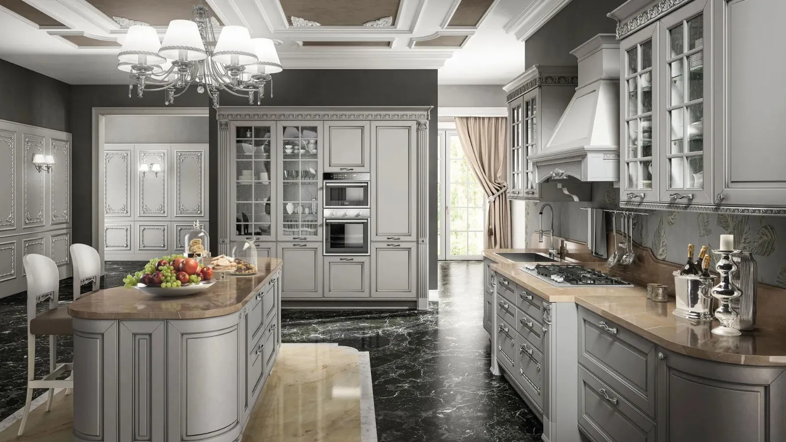 Classic kitchen with Dolcevita 09 island by Stosa.