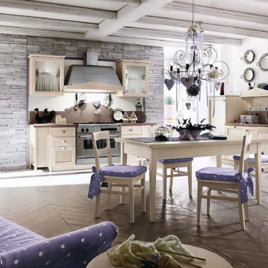 Classic corner kitchen in Everyday Cotton by Callesella