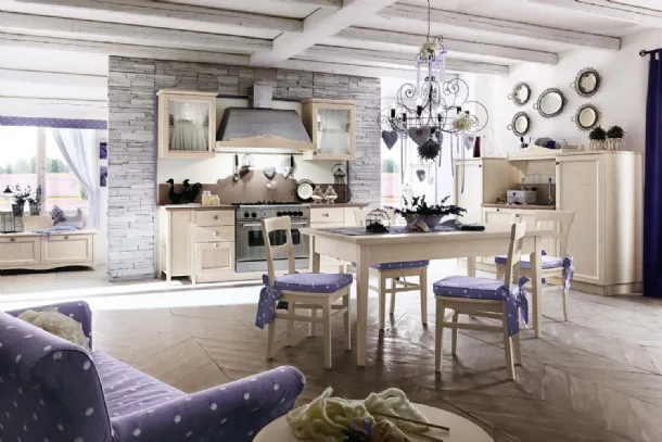 Classic corner kitchen in Everyday Cotton by Callesella