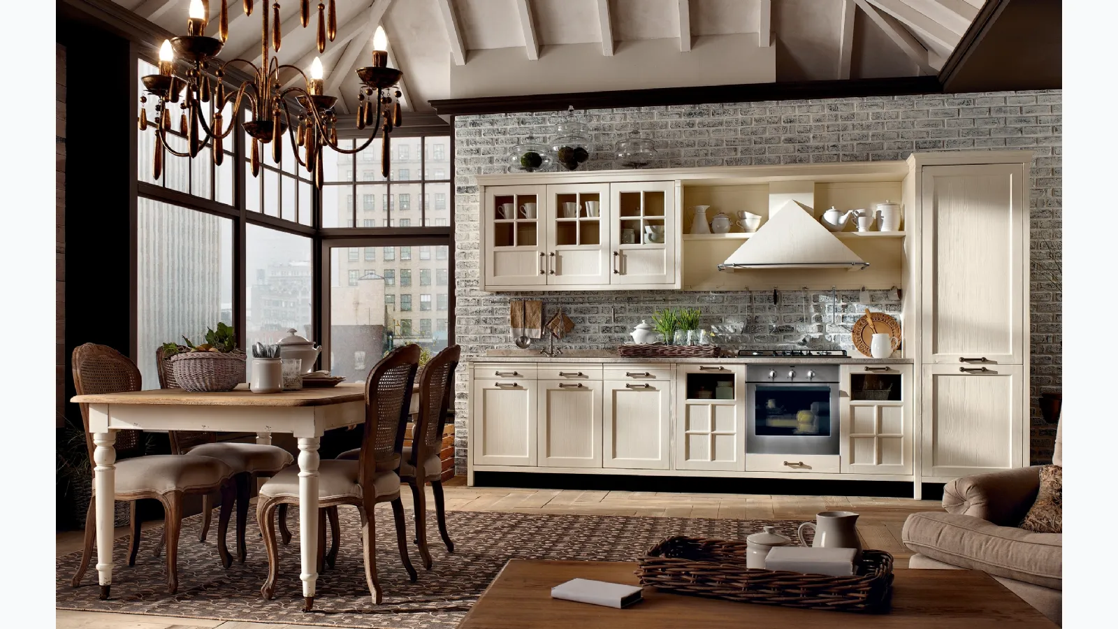 Linear Classic Creole Kitchen by Marchi