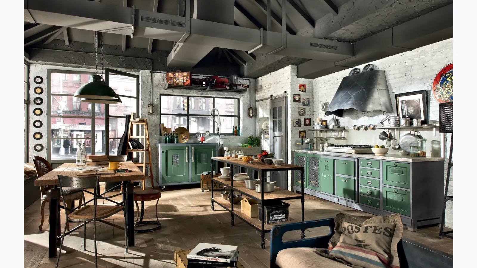 Classic Loft corner kitchen by Marchi.