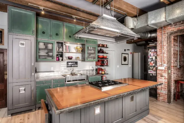 Classic Kitchen with Loft Island by Marchi