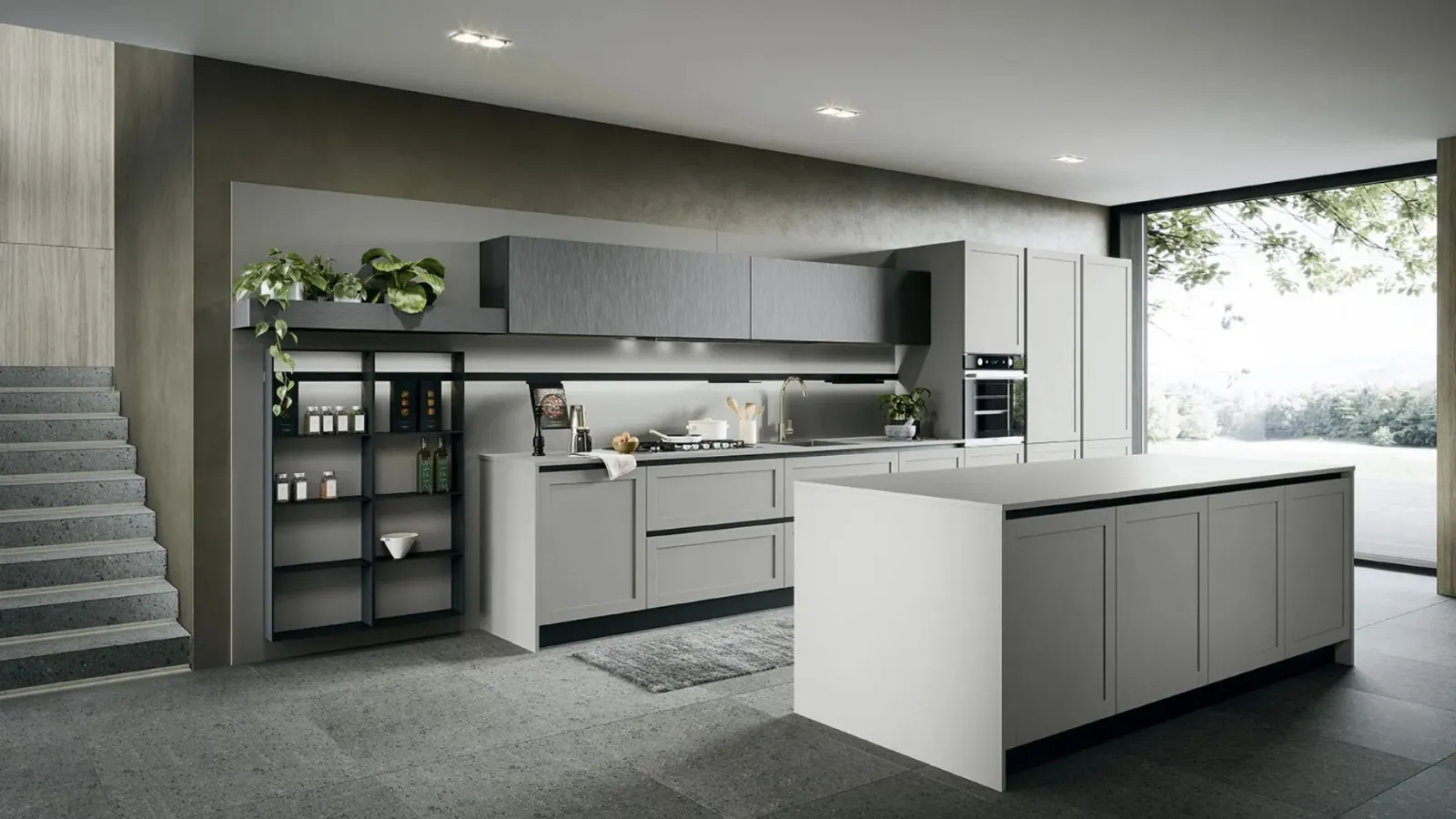 Classic kitchen with Forma Cucine's River 02 island.