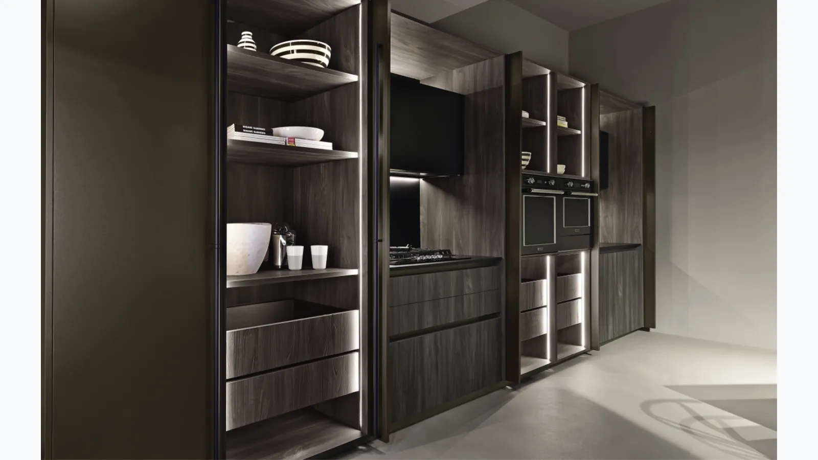 Linear kitchen design Arka 02 by Maistri