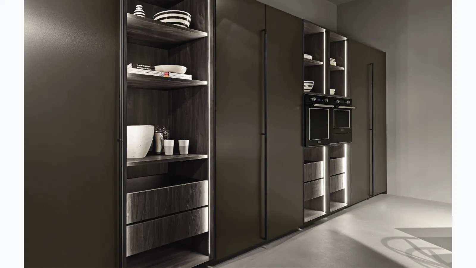 Linear kitchen design Arka 02 by Maistri