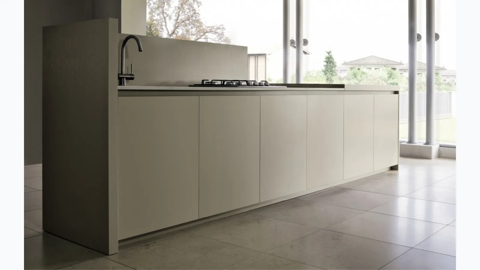 Design kitchen with island Arka 03 by Maistri