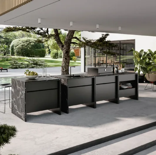 Outdoor Design Kitchen with Full Door B Table by Maistri