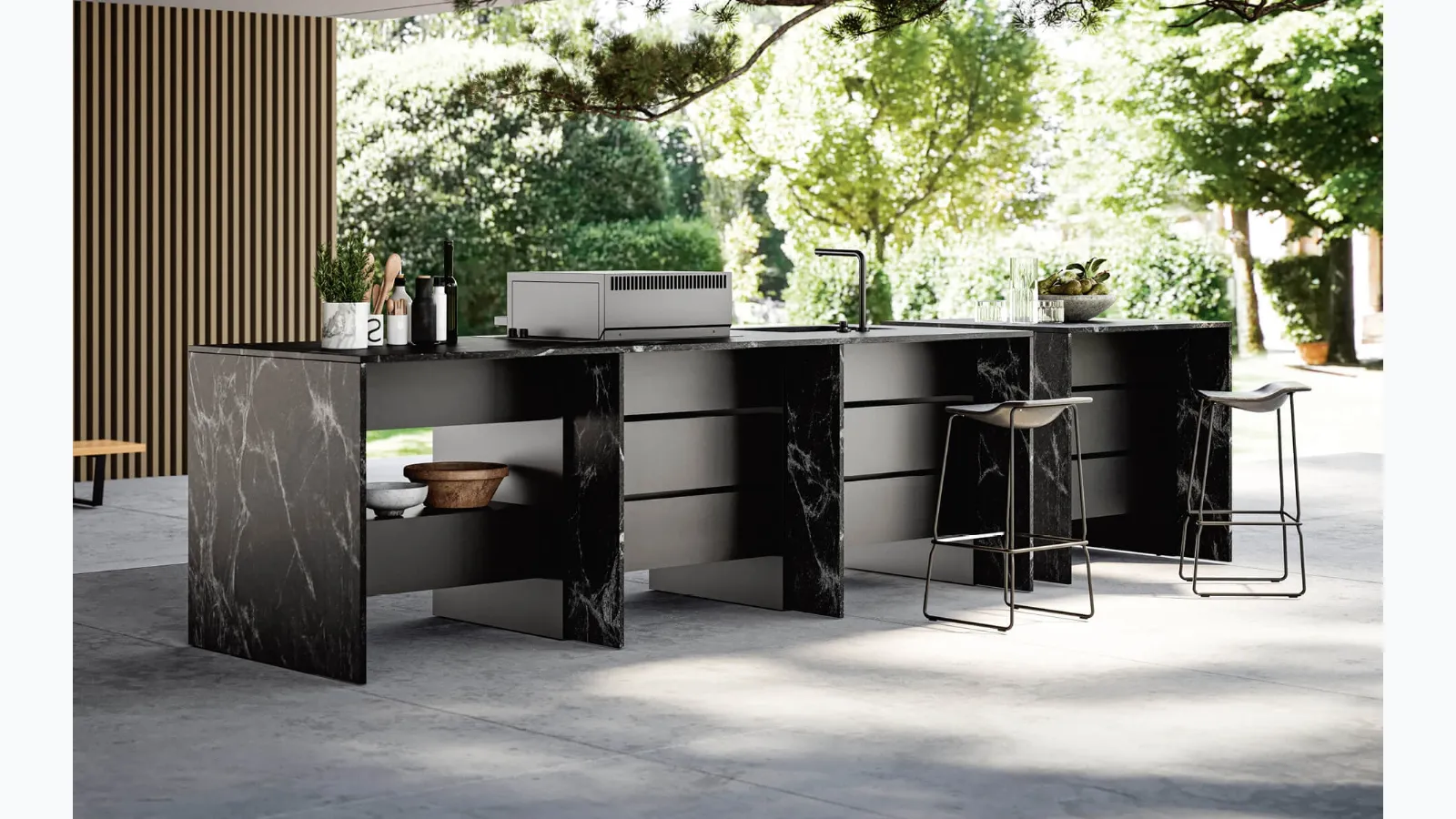 Outdoor Design Kitchen with Drawers B table 01 by Maistri