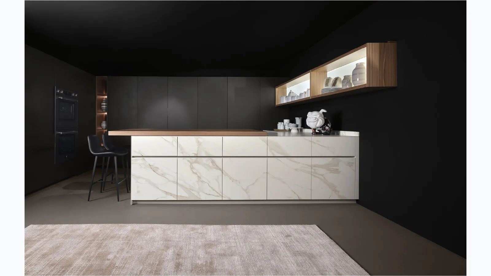 Design Kitchen with Giza Peninsula + Arena Line + Arka by Maistri