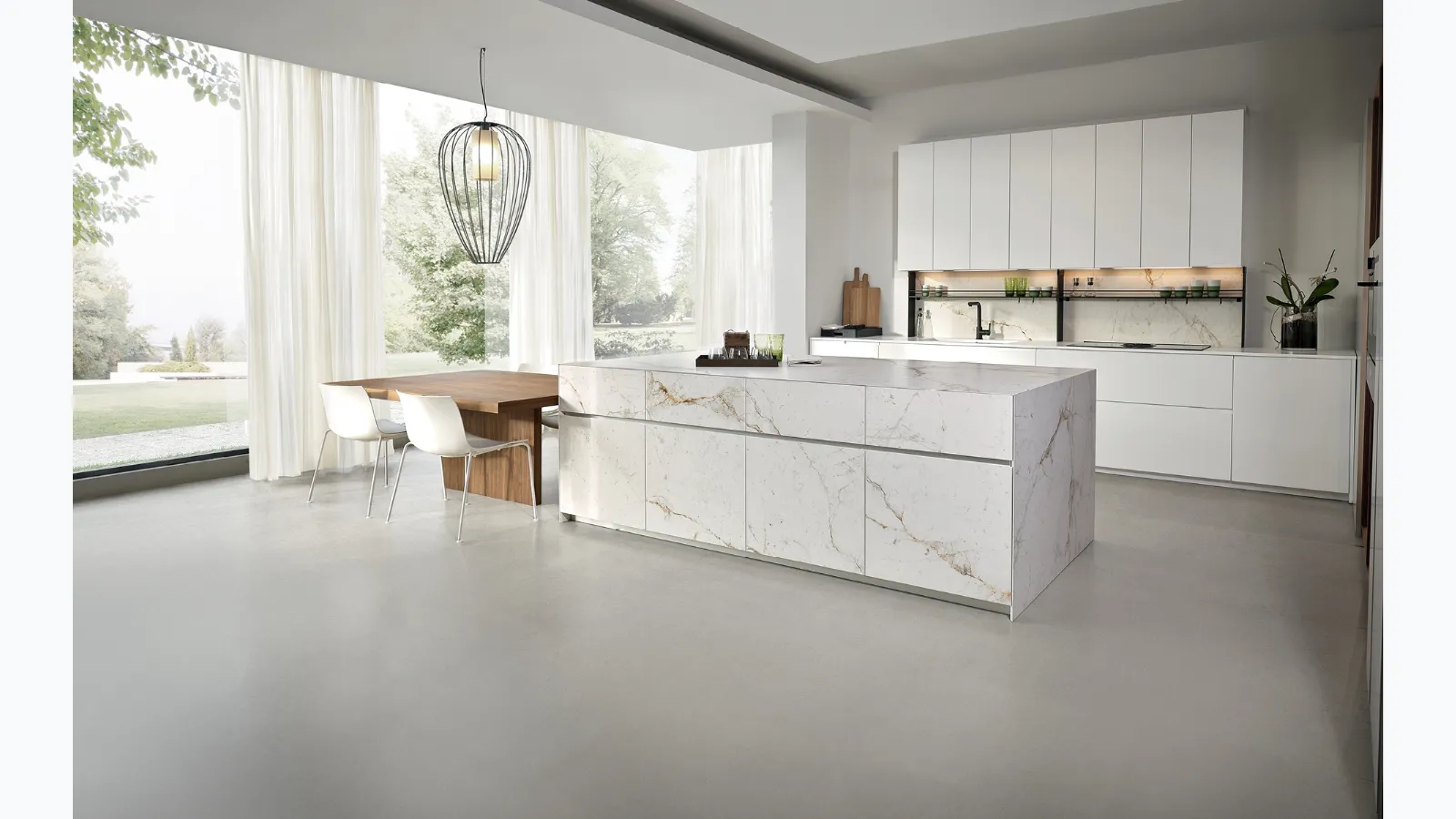 Design Kitchen with Giza Neolith Island + Arena Line by Maistri