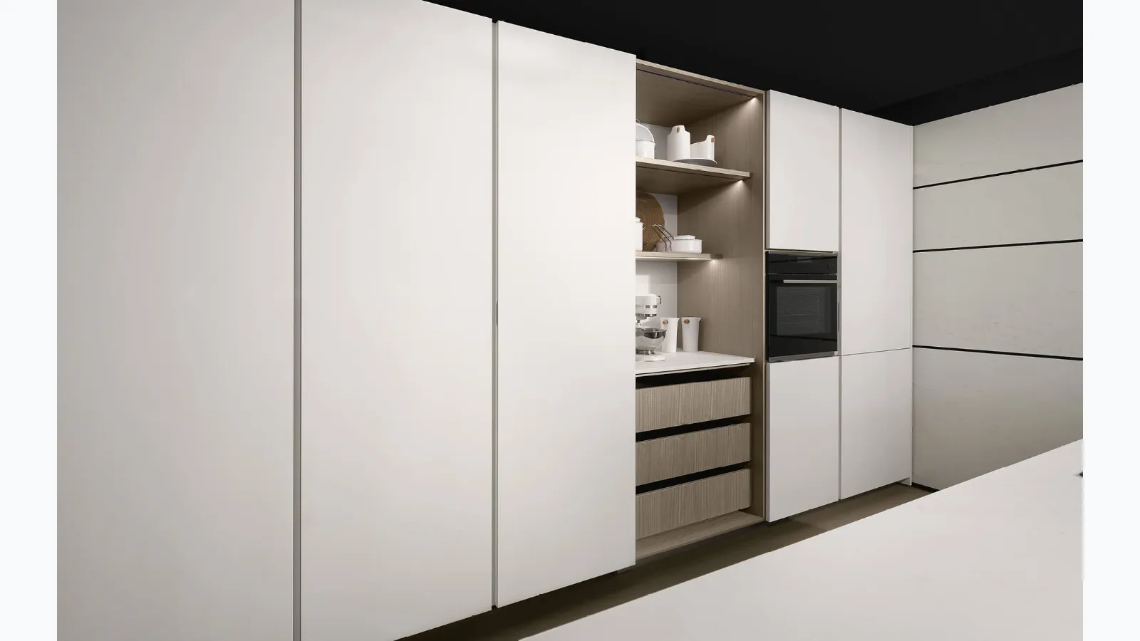 Design Kitchen with K table island + Viva by Maistri