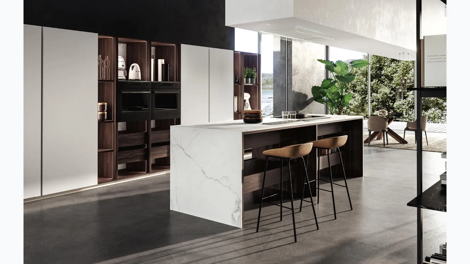 Design Kitchen with K table island by Maistri