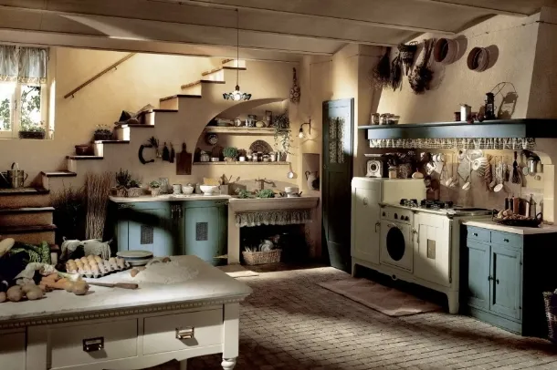 Corner masonry kitchen Doria by Marchi.