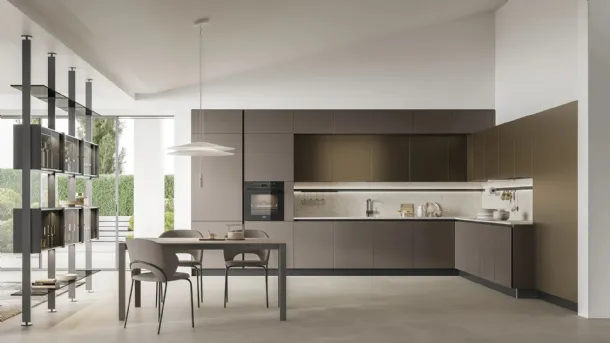 Modern Angular Kitchen Aliant 03 by Stosa